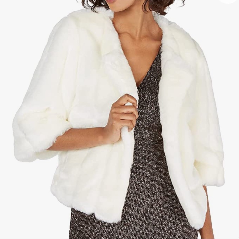 Calvin Klein false fur / mink shrug